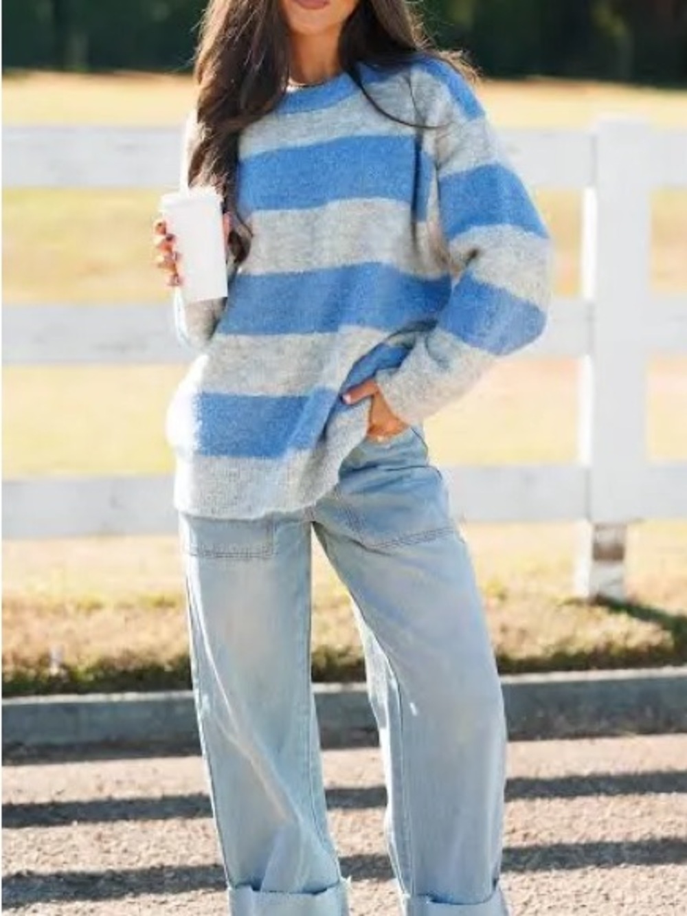 By Together Stripe Crewneck Sweater